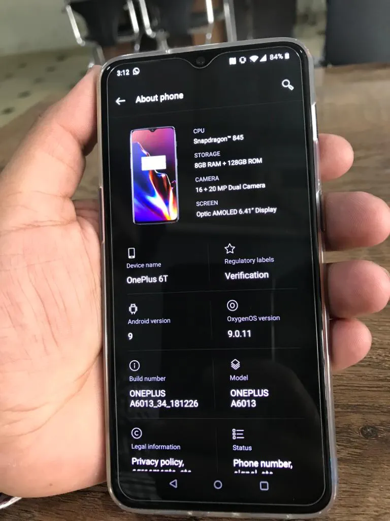 OnePlus 6t for sale in Mint/brand new condition - ad image 3